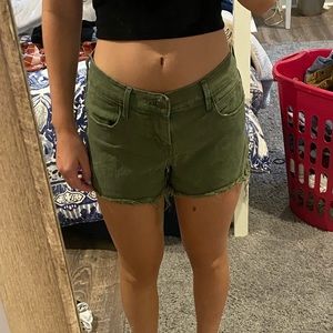 army green shorts